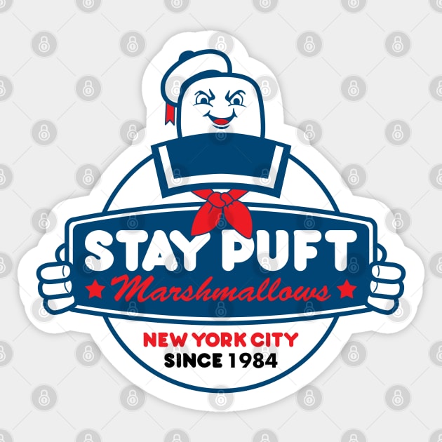 Stay Puft Marshmallows Ghostbusters Sticker by scribblejuice